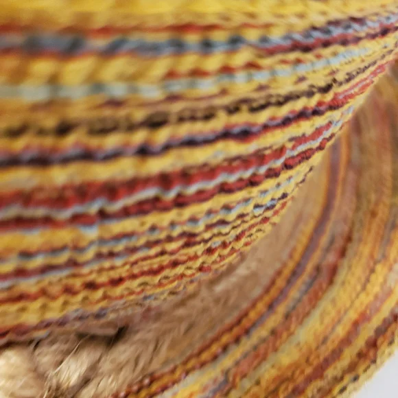 Yellow Woven Fedora Hat - Picture 6 of 7